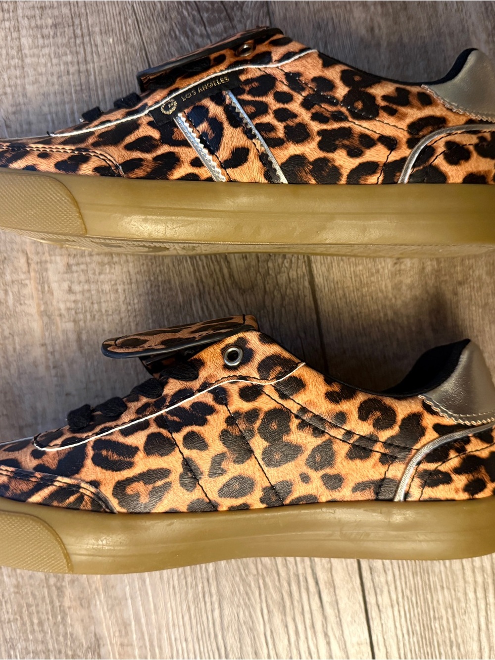 GBG Los Angeles Leopard Print Slip-On Flats - Brown/Black - Picture 4 of 5